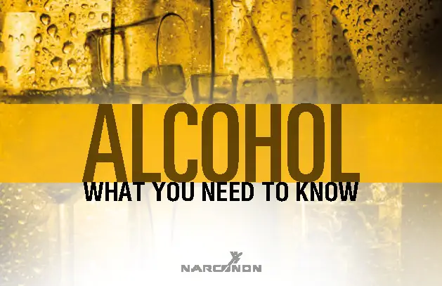 Alcohol – What You Need to Know booklet cover for drug education and youth prevention, provided by Narconon Europe