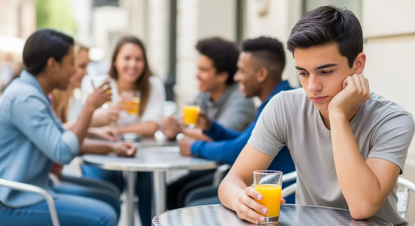 Ilustrarea modului în care alcoolul afectează luarea deciziilor la adolescenți